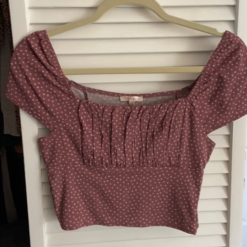 nwot lottie moss pacsun floral crop top